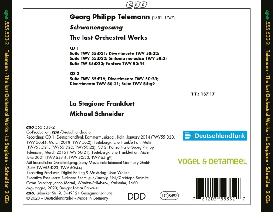 Telemann: Schwanengesang - The Last Orchestral Works - slide-1