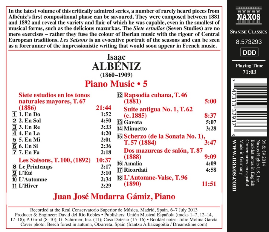 Albéniz: Piano Music Vol. 5 - slide-1