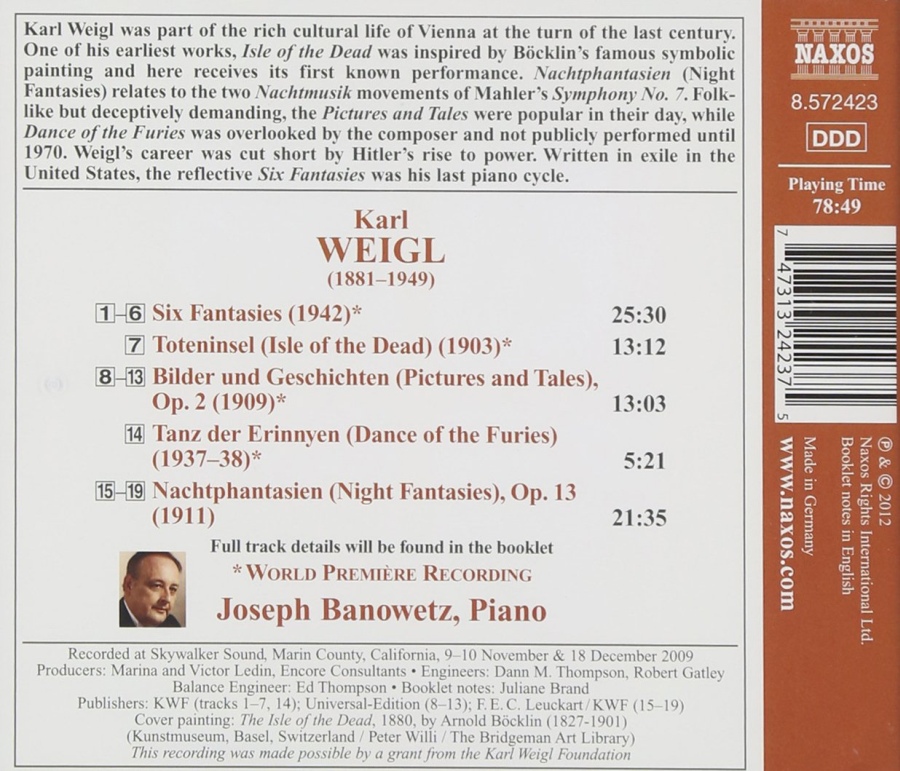 Weigl: Isle of the Dead, Six Fantasies, Pictures and Tales, Night Fantasies, Dance of the Furies - slide-1