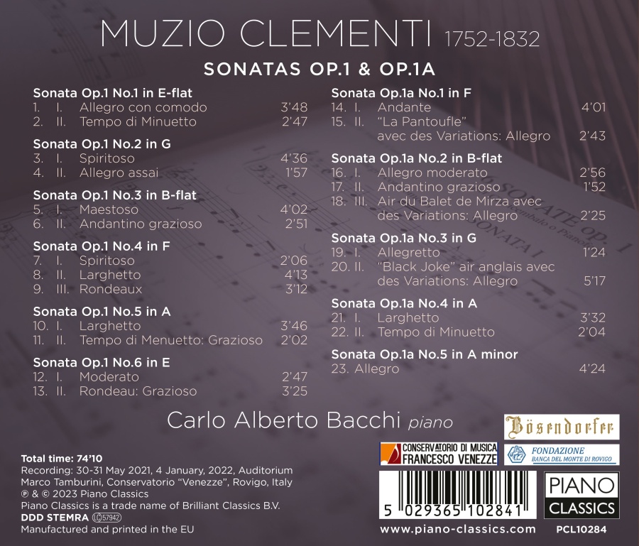Clementi: Sonatas Op.1 & Op.1A - slide-1