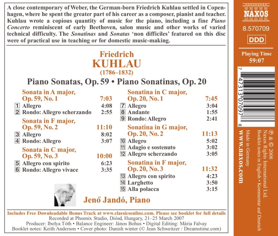Kuhlau Friedrich: Piano  Sonatas and Sonatinas - slide-1