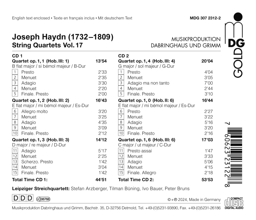 Haydn: String Quartets Vol. 17 - slide-1