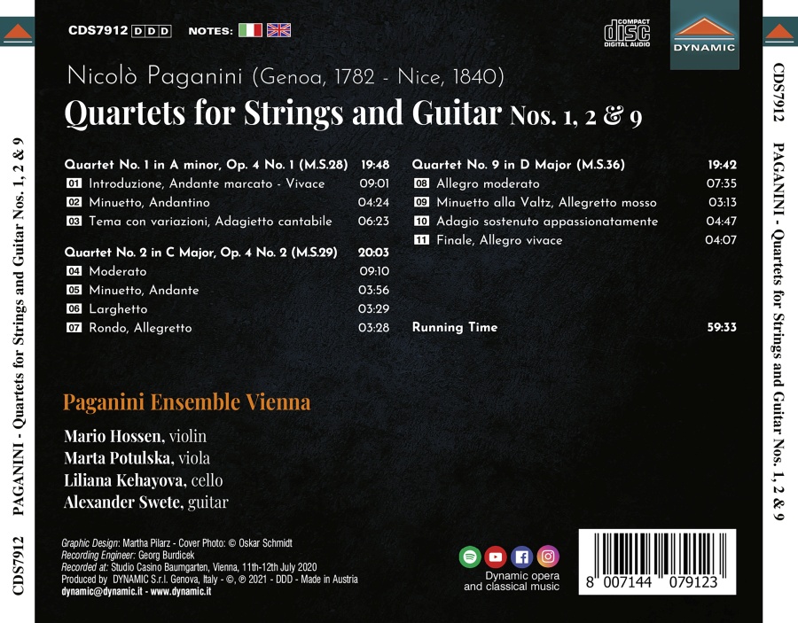 Paganini: Quartets for Strings and Guitar - slide-1