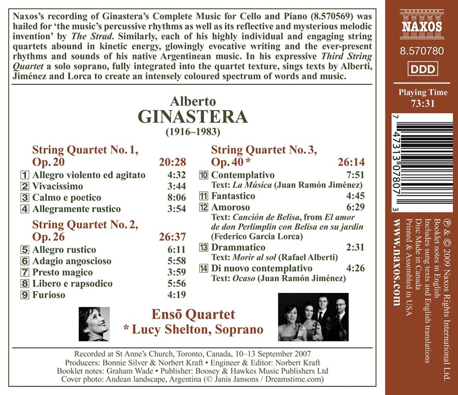 Ginastera: String Quartets Nos. 1 - 3 - slide-1