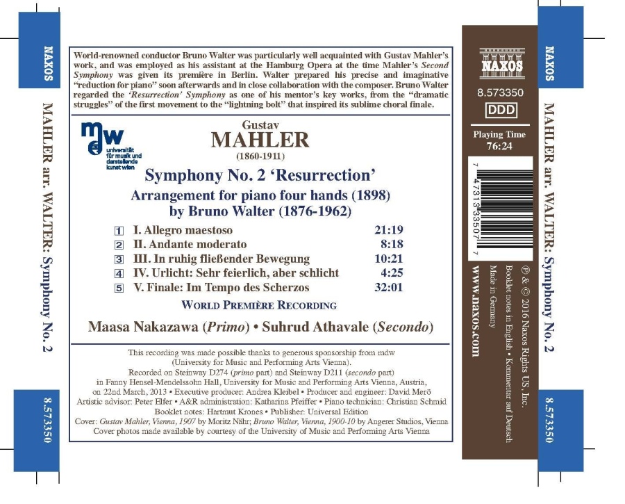 Mahler: Symphony No. 2 "Resurrection" (arranged for two pianos by Bruno Walter) - slide-1