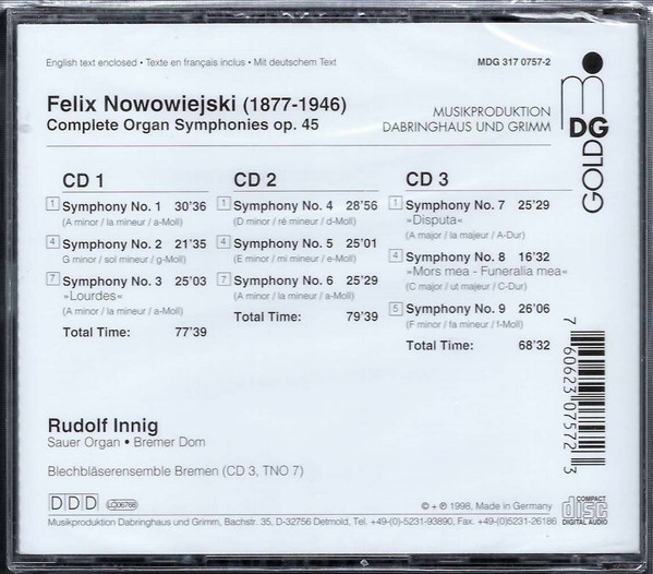 Nowowiejski: 9 Organ Symphonies op. 45 - slide-1