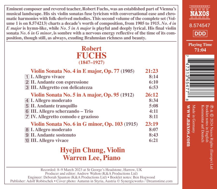 Fuchs: Violin Sonatas Nos. 4–6 - slide-1