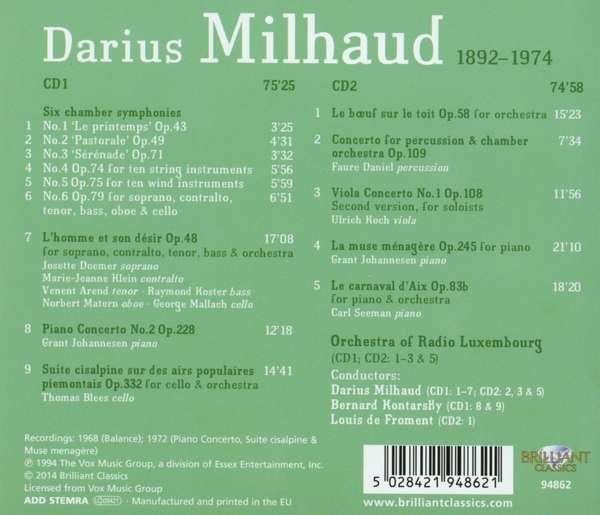 Milhaud: Orchestral Music - slide-1