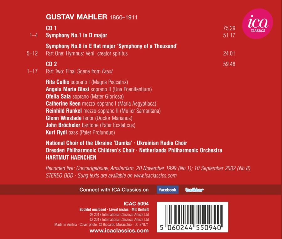 Mahler: Symphonies Nos. 1 & 8 - slide-1