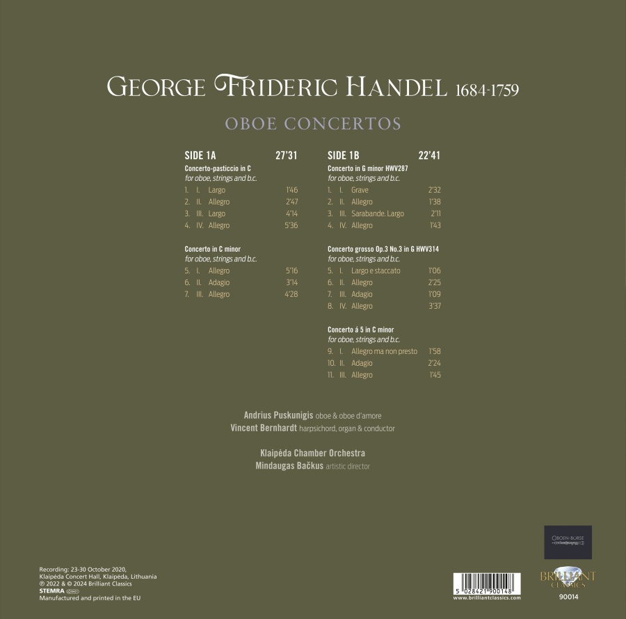 Handel: Oboe Concertos (LP) - slide-1
