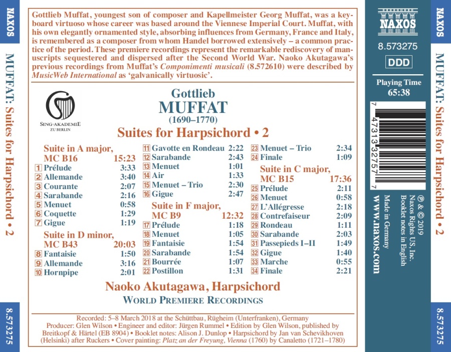 Muffat: Suites for Harpsichord Vol. 2 - slide-1