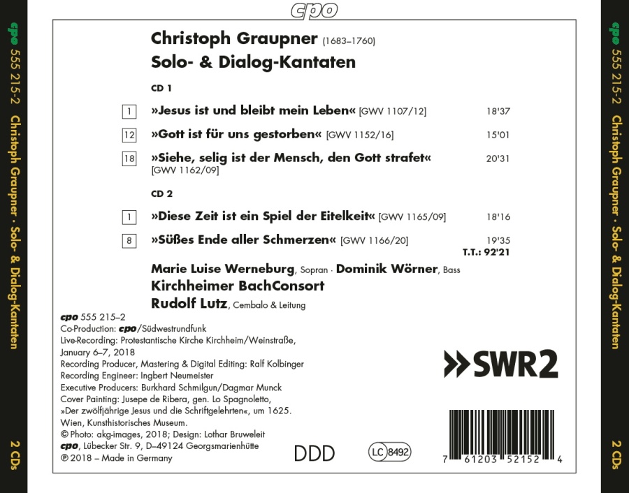 Graupner: Solo & Dialogue Cantatas - slide-1