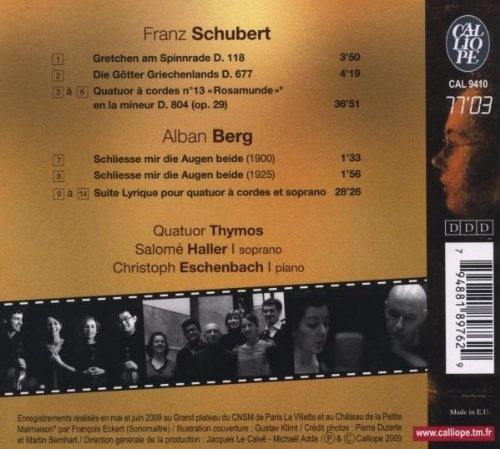 Schubert: Rosamunde; Berg: Lyrische Suite - slide-1