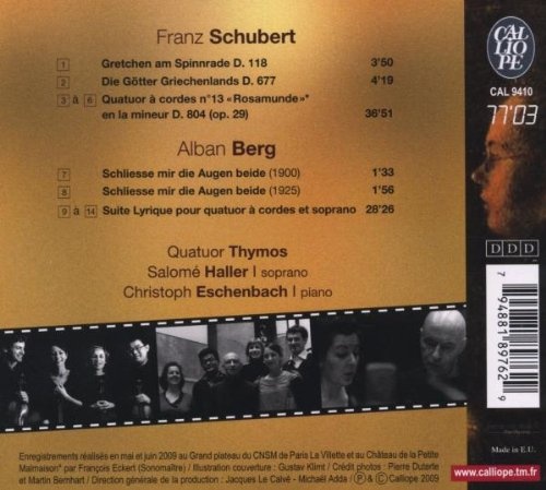 Schubert: Rosamunde; Berg: Lyrische Suite - slide-1