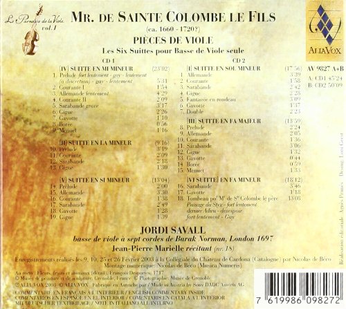 Sainte-Colombe: Pieces de viole - slide-1