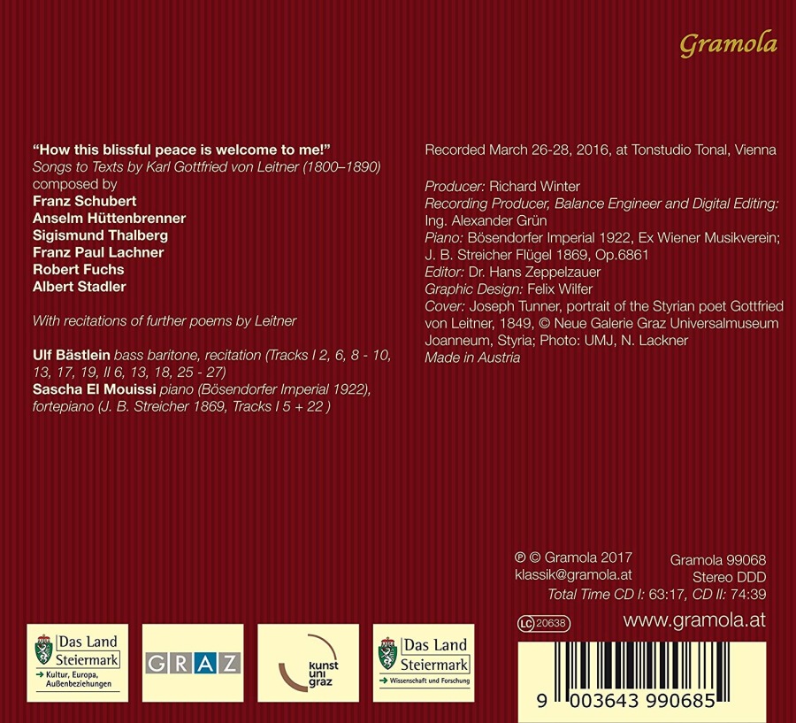 Schubert: Wie tut mir so wohl der selige Frieden! - Songs from Texts by Karl Gottfried von Leitner - slide-1