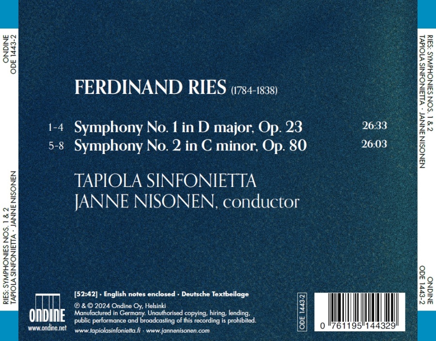 Ries: Symphonies Nos.1 & 2 - slide-1