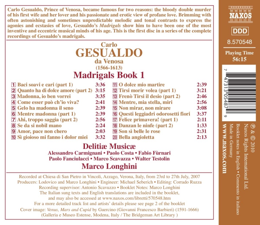 Gesualdo: Madrigals Book 1 - slide-1