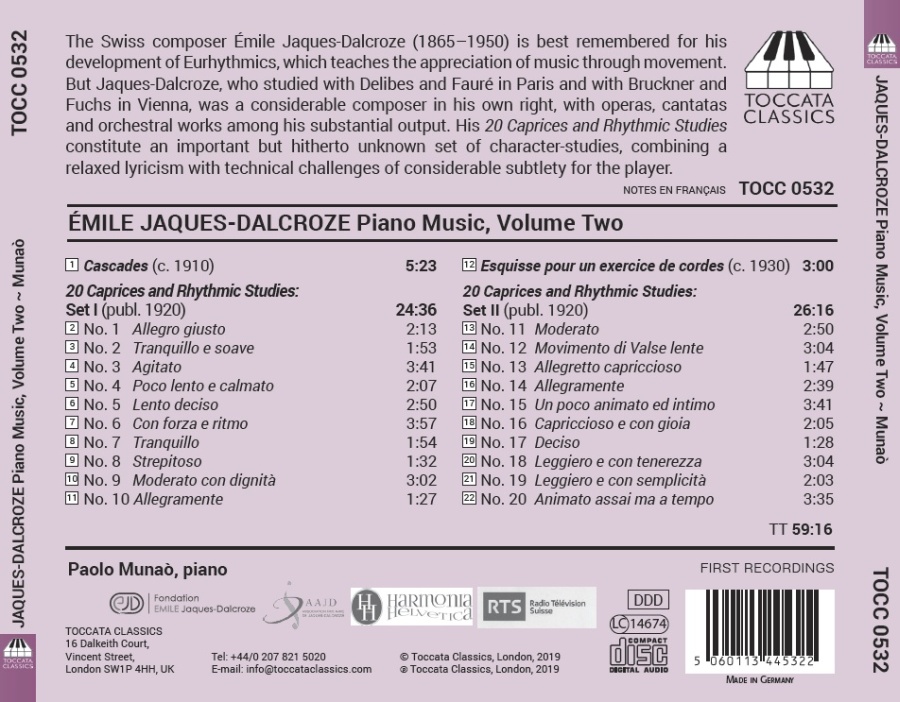Jaques-Dalcroze: Piano Music Vol. 2 - slide-1