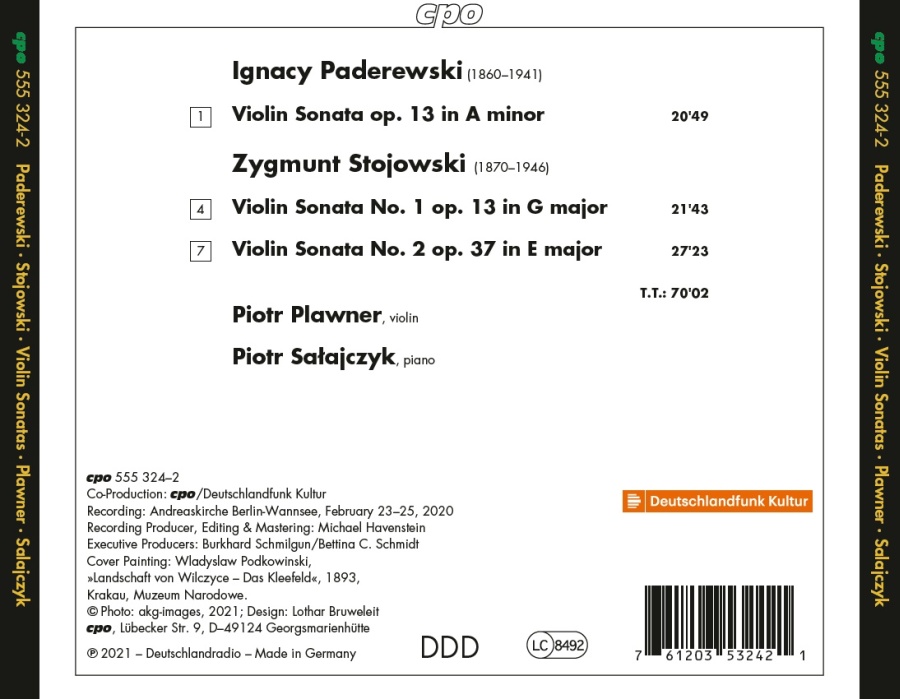 Paderewski & Stojowski: Violin Sonatas - slide-1