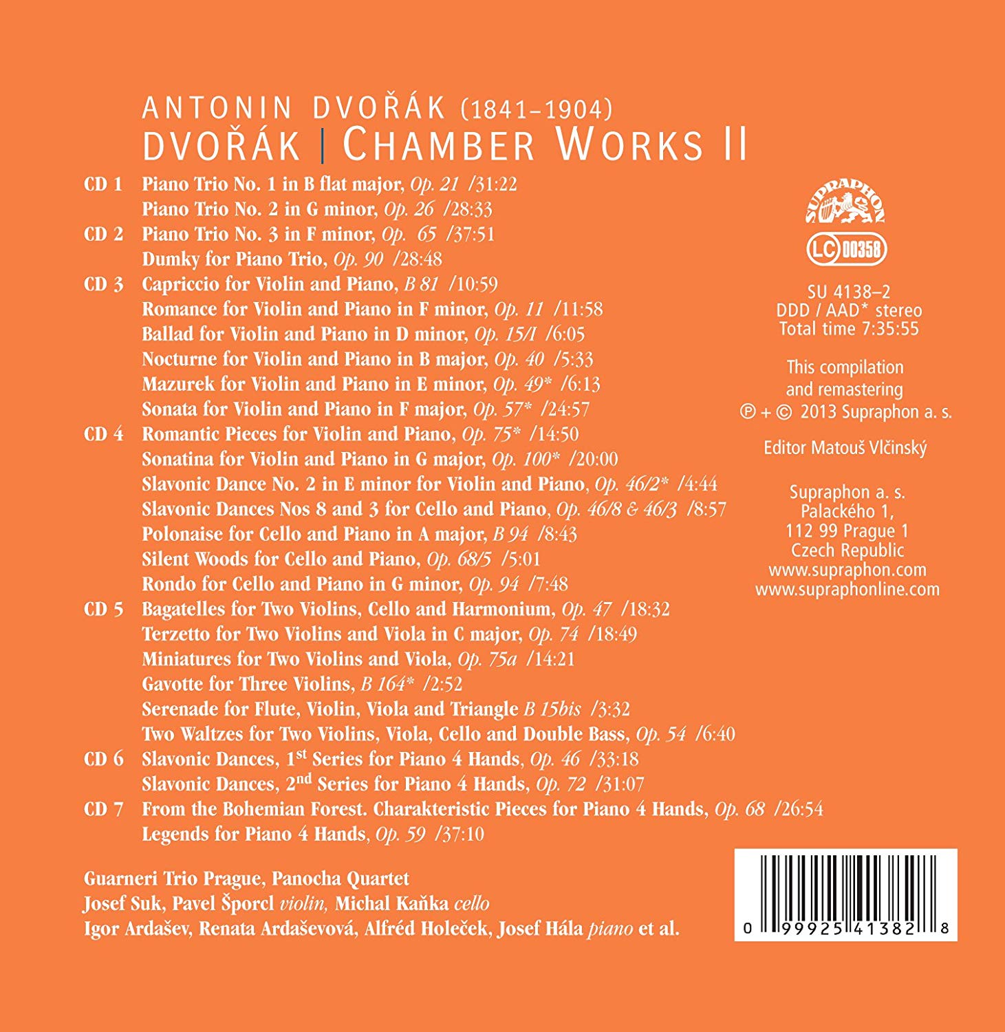 Dvorak: Chamber Works II - Piano Trios, Piano Duets, String Trios, Bagatelles, Works for Violin & Piano - slide-1