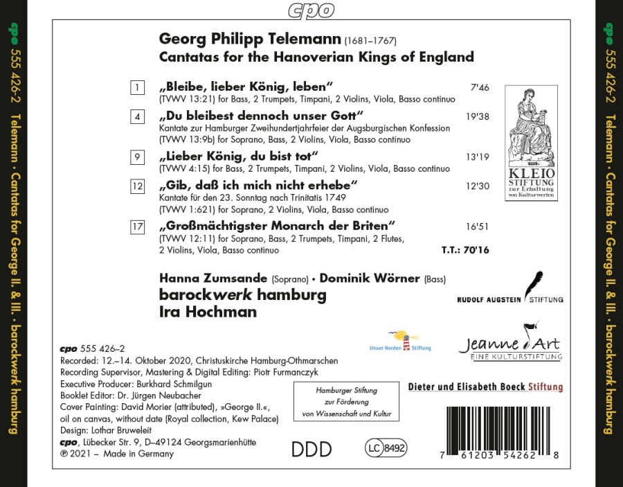 Telemann: Cantatas for the Hanoverian Kings of England - slide-1