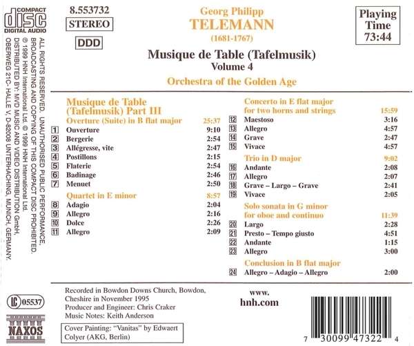 TELEMANN: Tafelmusik vol. 4 - slide-1