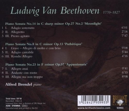 Beethoven: Piano Sonatas 'Pathétique'; 'Moonlight' & 'Appasionata' - slide-1
