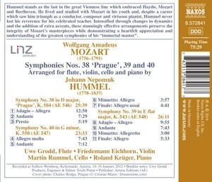 MOZART: Symphonies Nos. 38 ‘Prague’, 39 & 40, aranżacja Johanna Nepomuka Hummla - slide-1