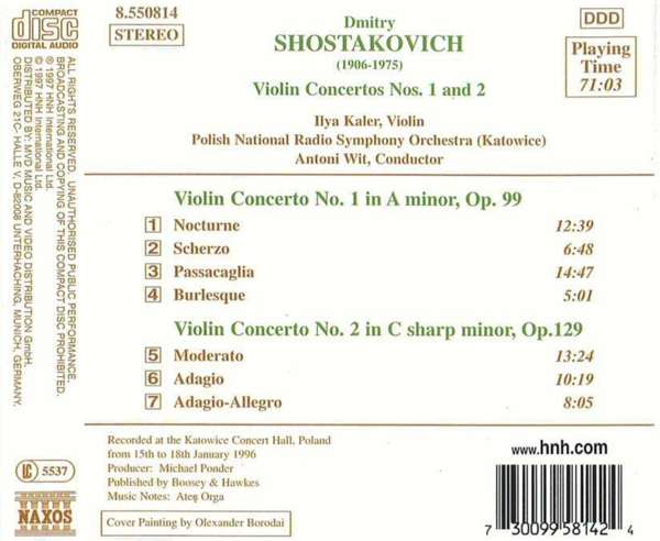SHOSTAKOVICH: Violin Concertos - slide-1
