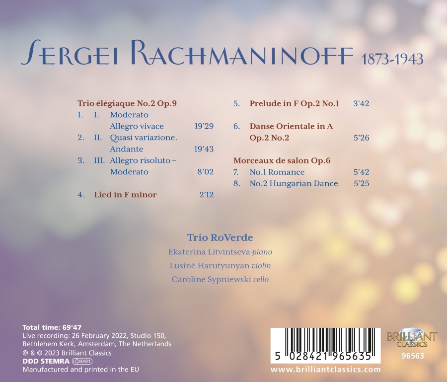 Rachmaninoff: Trio Élégiaque No. 2 Op. 9 - slide-1