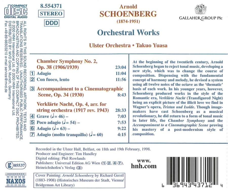 SCHOENBERG: Verklarte Nacht; Chamber Symphony No. 2 - slide-1