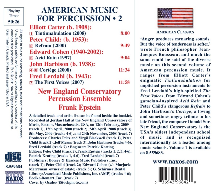 American Music for Percussion • 2 - Carter, Child, Cohen, Harbison, Lerdahl - slide-1