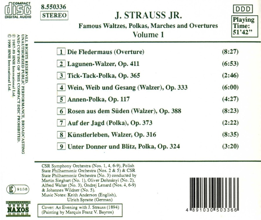 STRAUSS II, J.: Waltzes, Polkas, Marches and Overtures, Vol. 1 - slide-1
