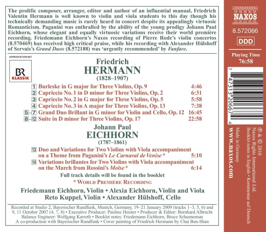 Hermann: 3 Capriccios, Grand Duo Brillant, Suite - slide-1