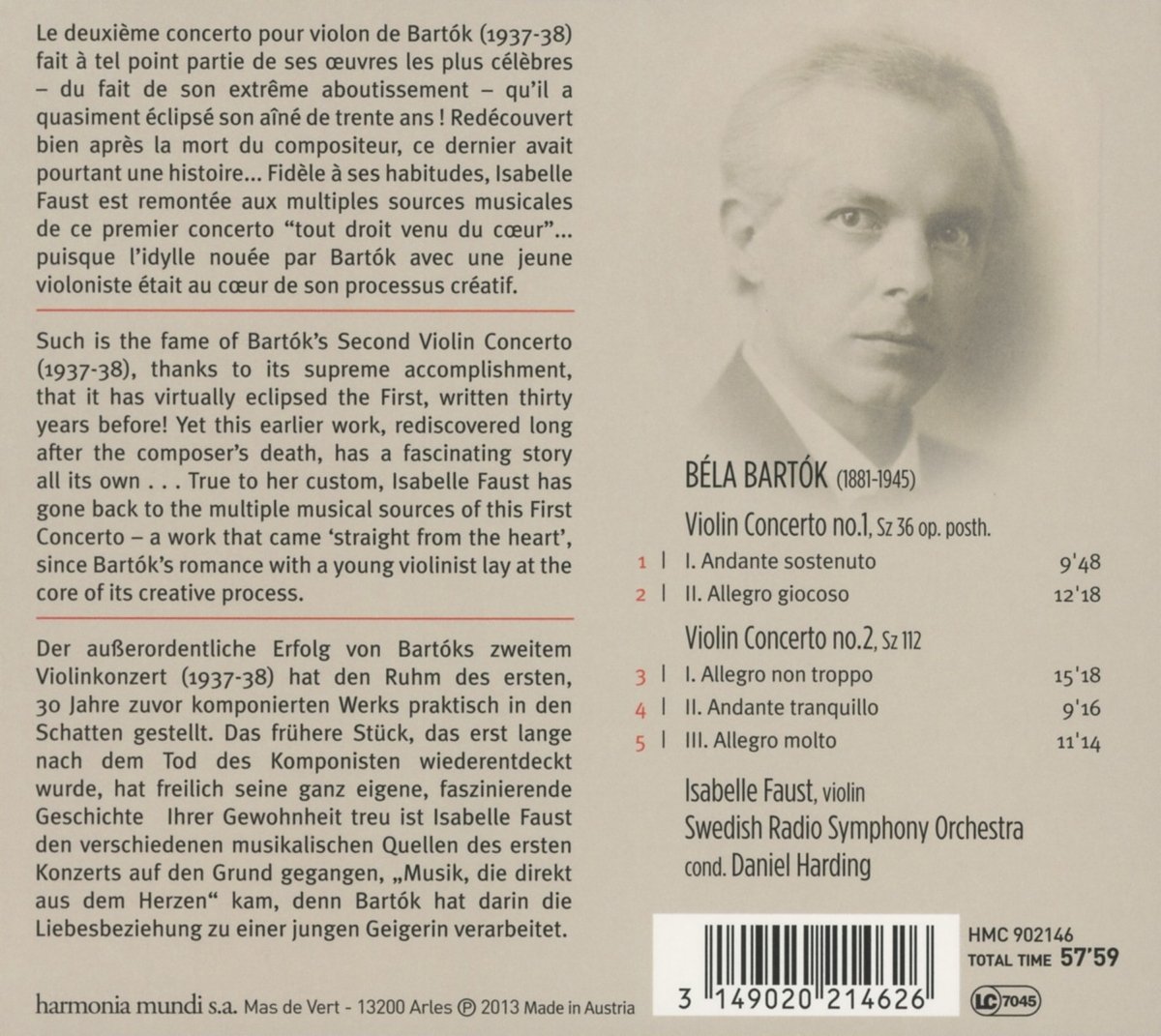 Bartok: Violin Concertos Nos. 1 & 2 - slide-1