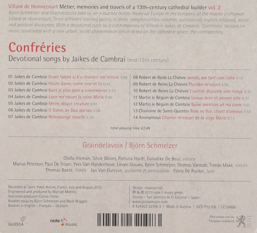 Confréries -  Devotional songs by Jacque de Cambrai - slide-1