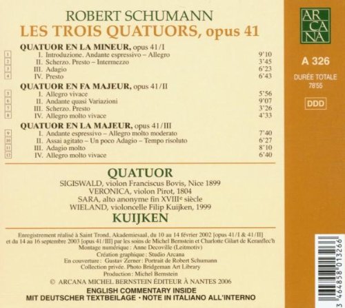 Schumann: Les trois quatuors opus 41 - slide-1