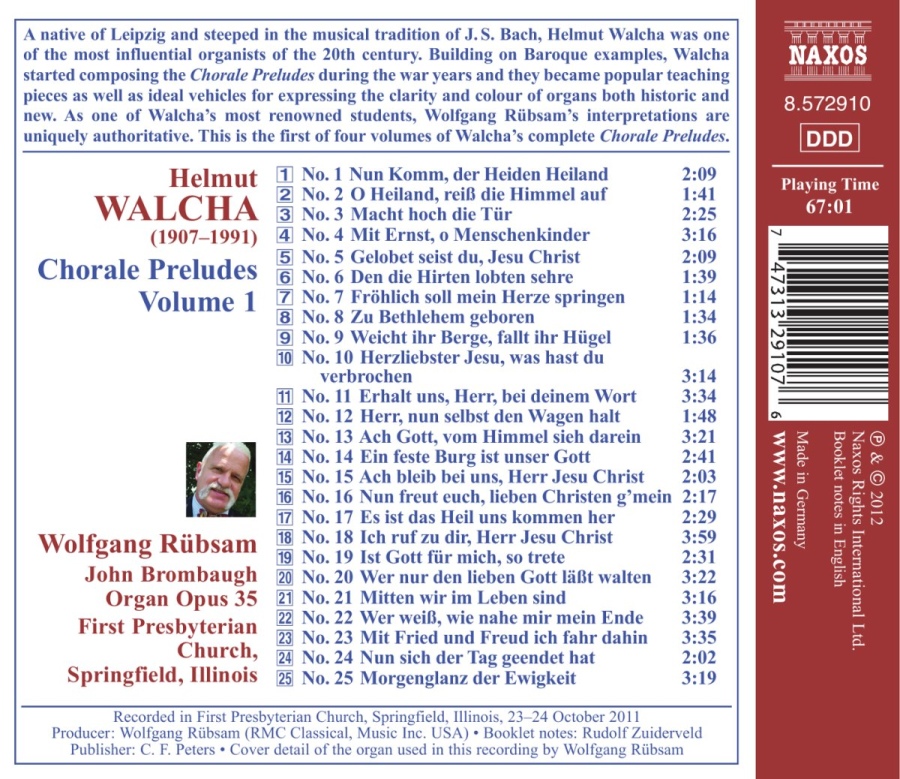 Walcha: Chorale Preludes Volume 1 - slide-1