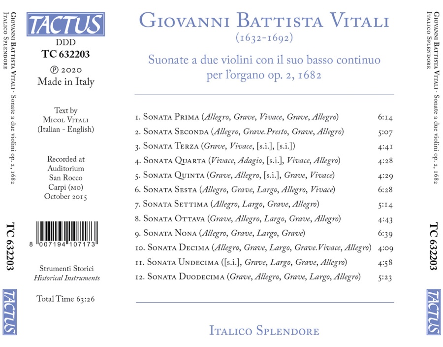 Vitali: Suonate a due violini op. 2, 1682 - slide-1