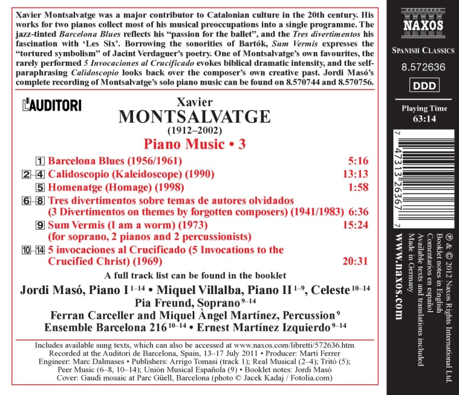 Montsalvatge: Music for Two Pianos - slide-1