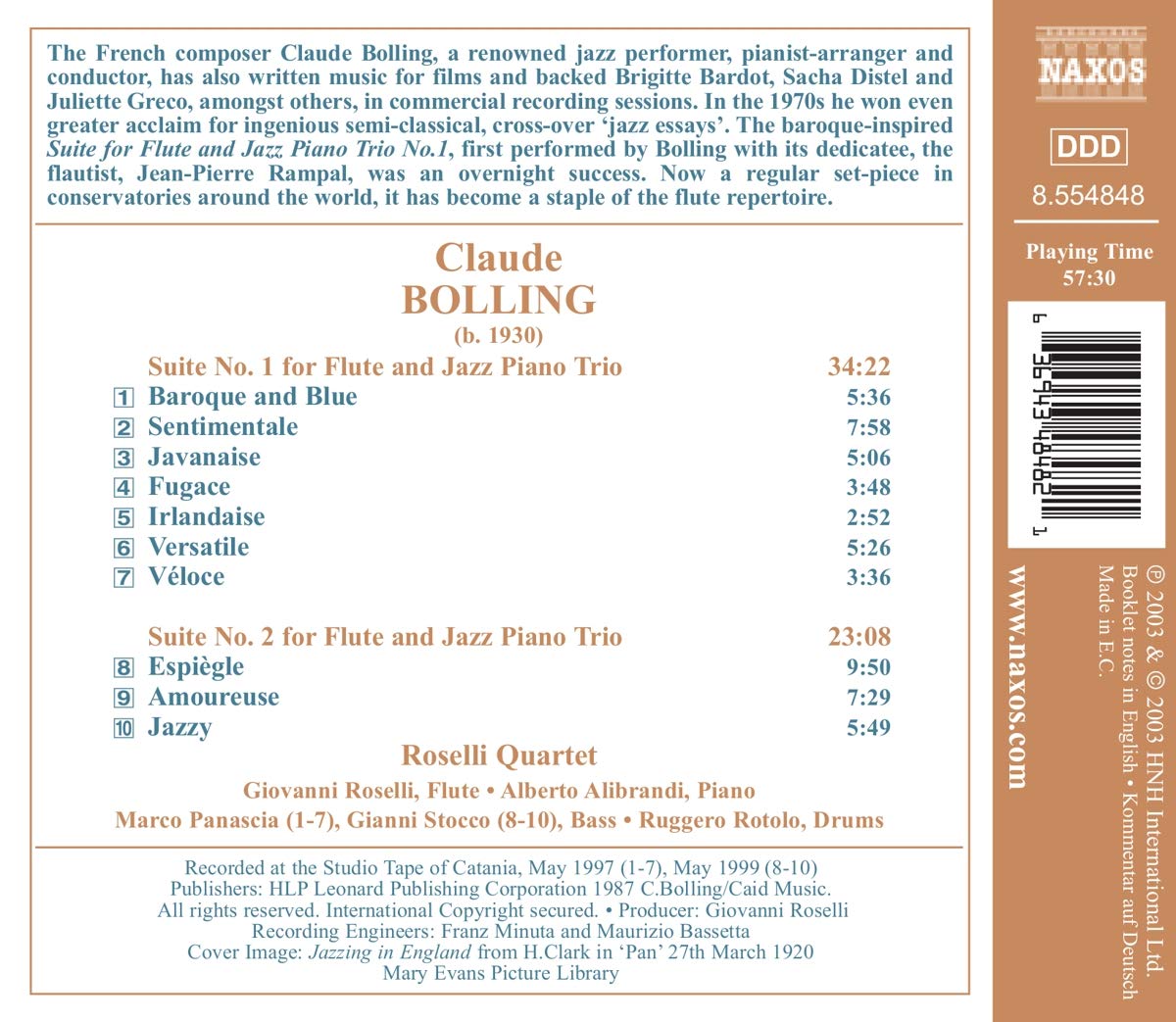 BOLLING: Suites for Flute & Jazz Pian - slide-1