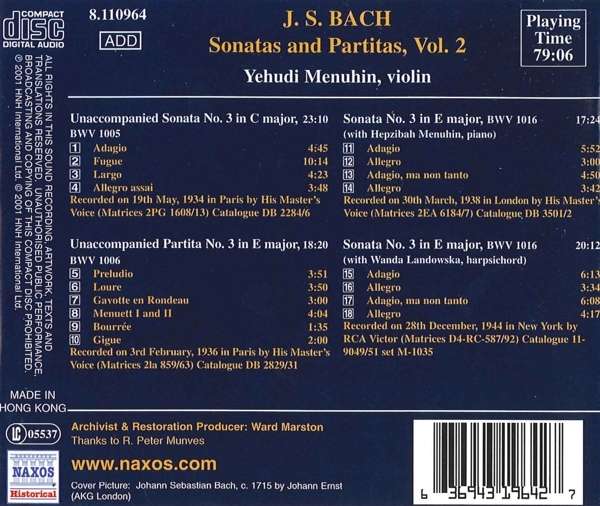 Bach: Sonatas and Partitas vol. 2 - slide-1