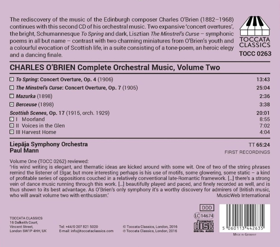 O’Brien: Complete Orchestral Music Vol. 2 - slide-1