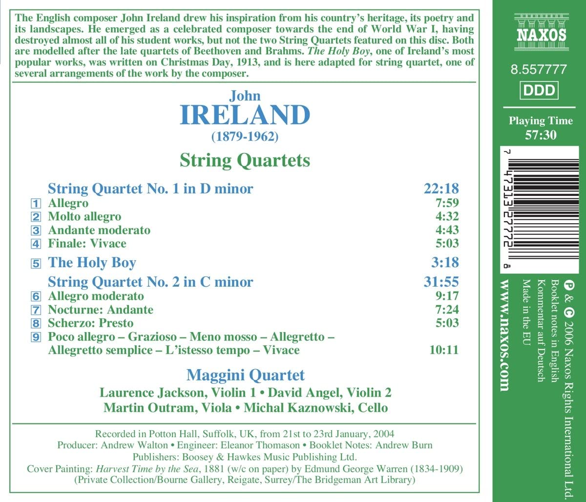 IRELAND: String quartets nos. 1 - 2 - slide-1