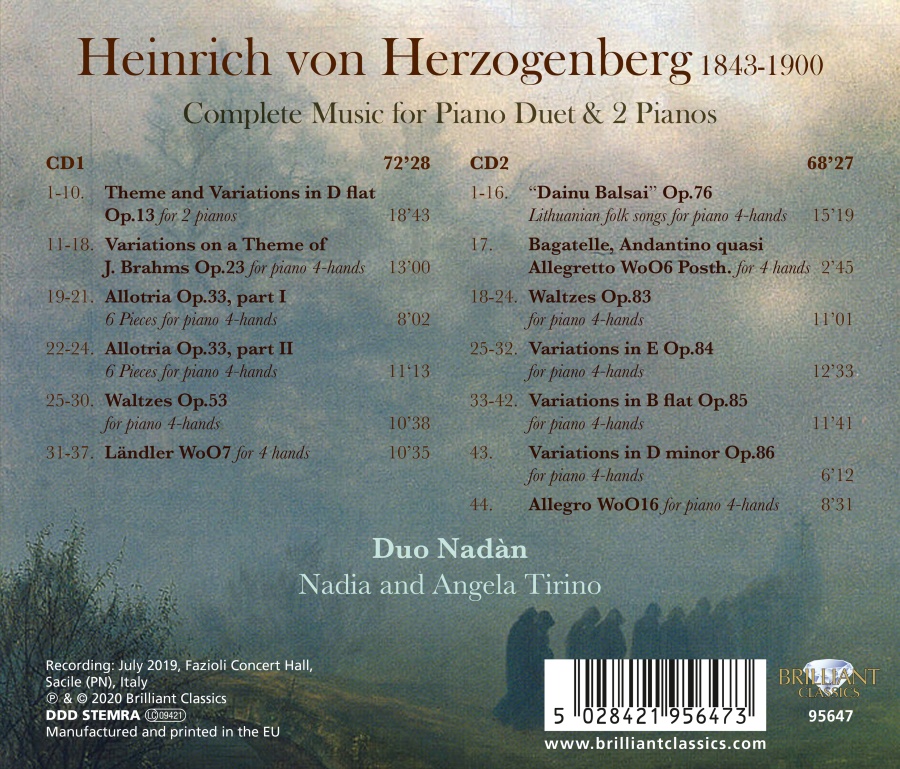 Herzogenberg: Complete Music for Piano Duet & 2 Pianos - slide-1