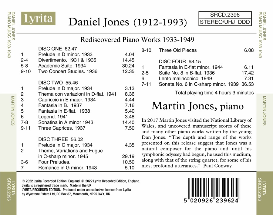 Jones: Rediscovered Piano Works - slide-1