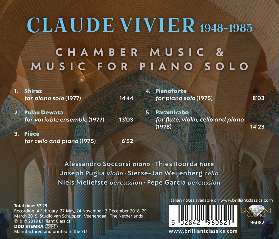 Vivier: Chamber Music & Music for Piano Solo - slide-1
