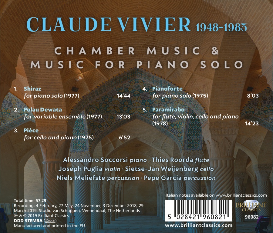 Vivier: Chamber Music & Music for Piano Solo - slide-1