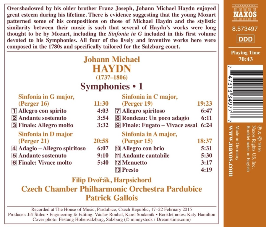Haydn, Michael: Symphonies Vol. 1 - slide-1